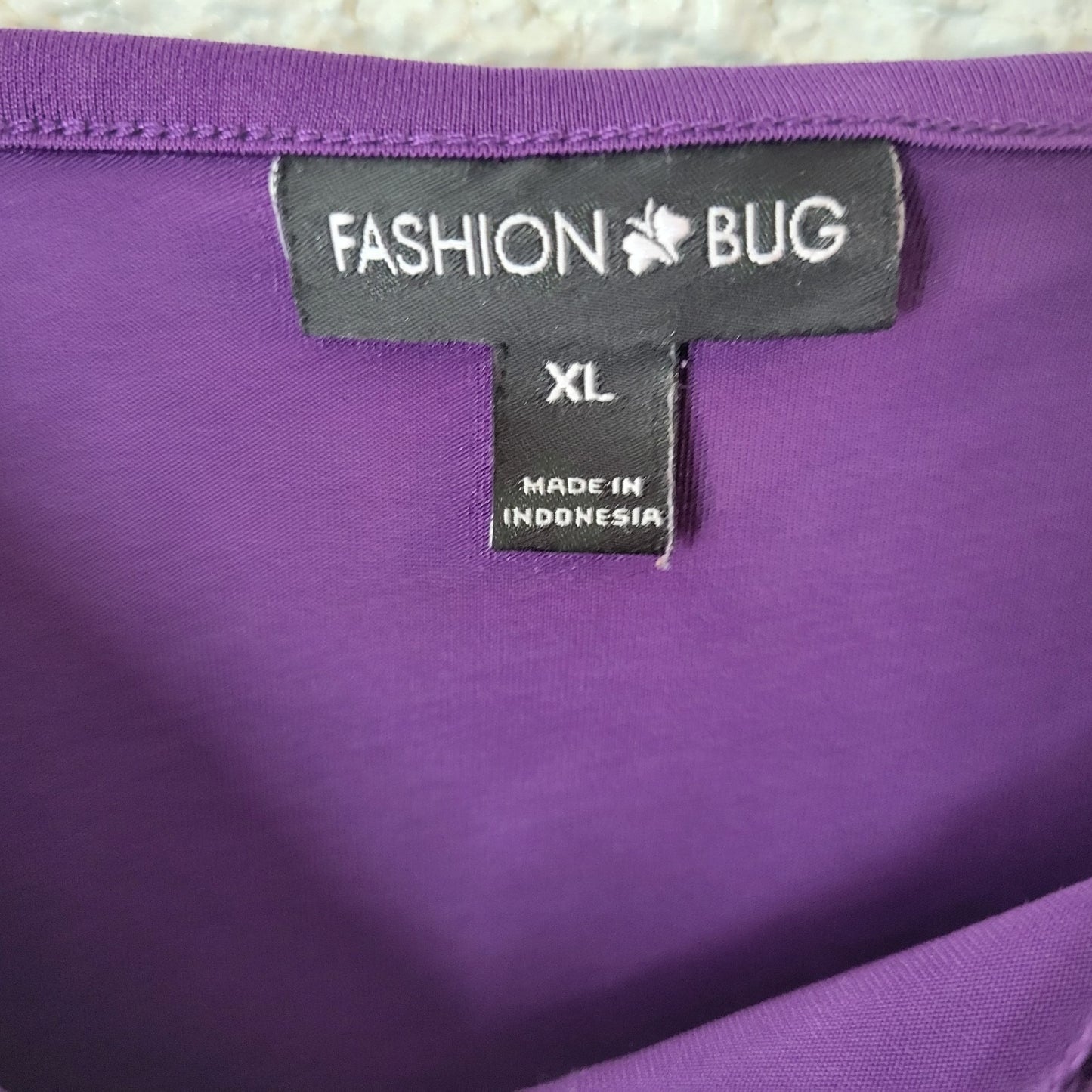 Fashion Bug Women Top Extra Large Camisole Purple Lace Trim Adjustable Spaghetti