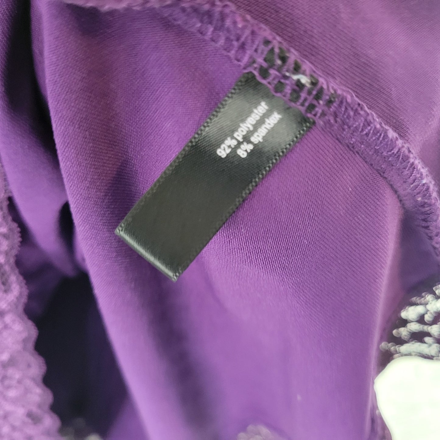 Fashion Bug Women Top Extra Large Camisole Purple Lace Trim Adjustable Spaghetti