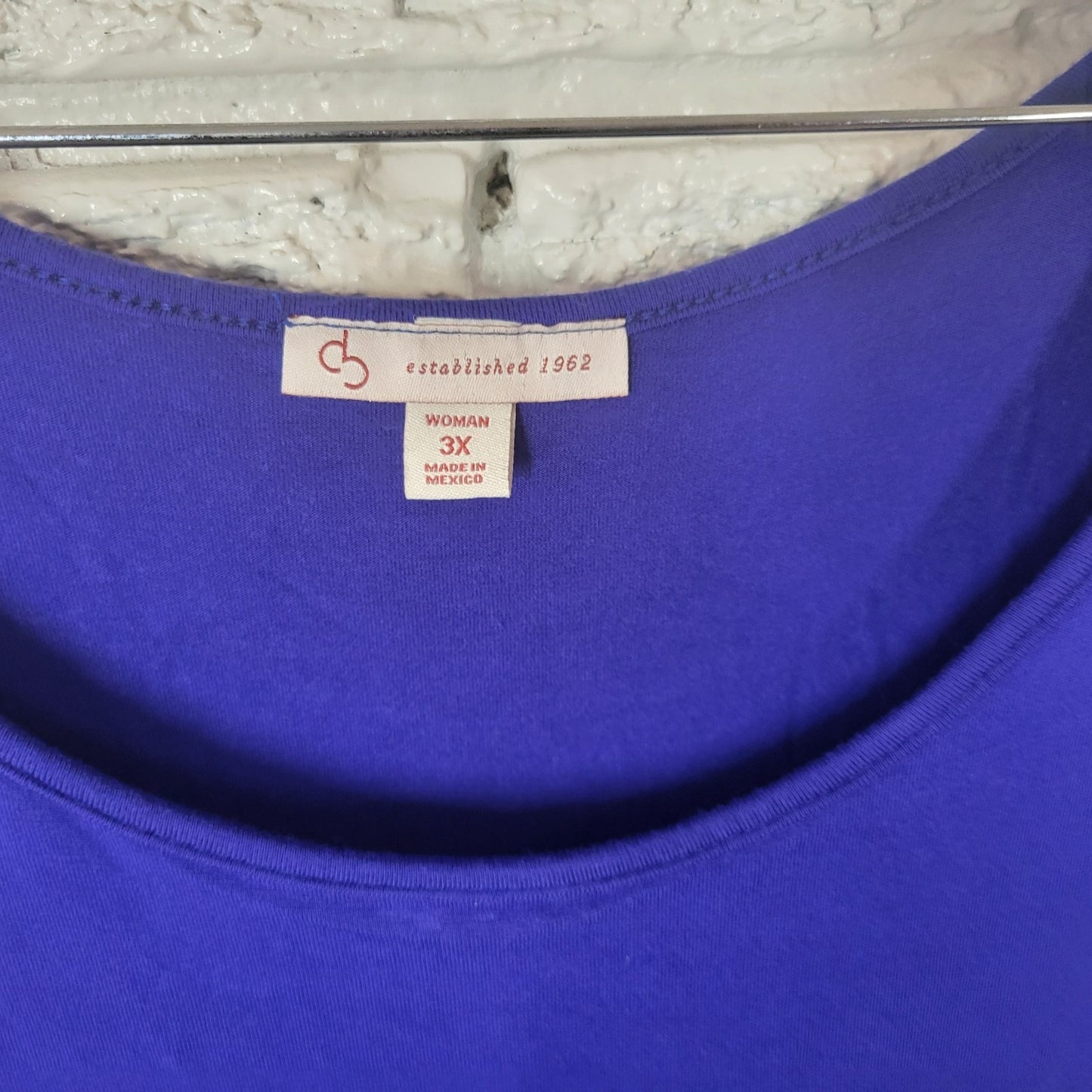 Dress Barn Womens Top 3X Plus Tank Tunic Blue Layered Rayon Spandex Casual Comfy