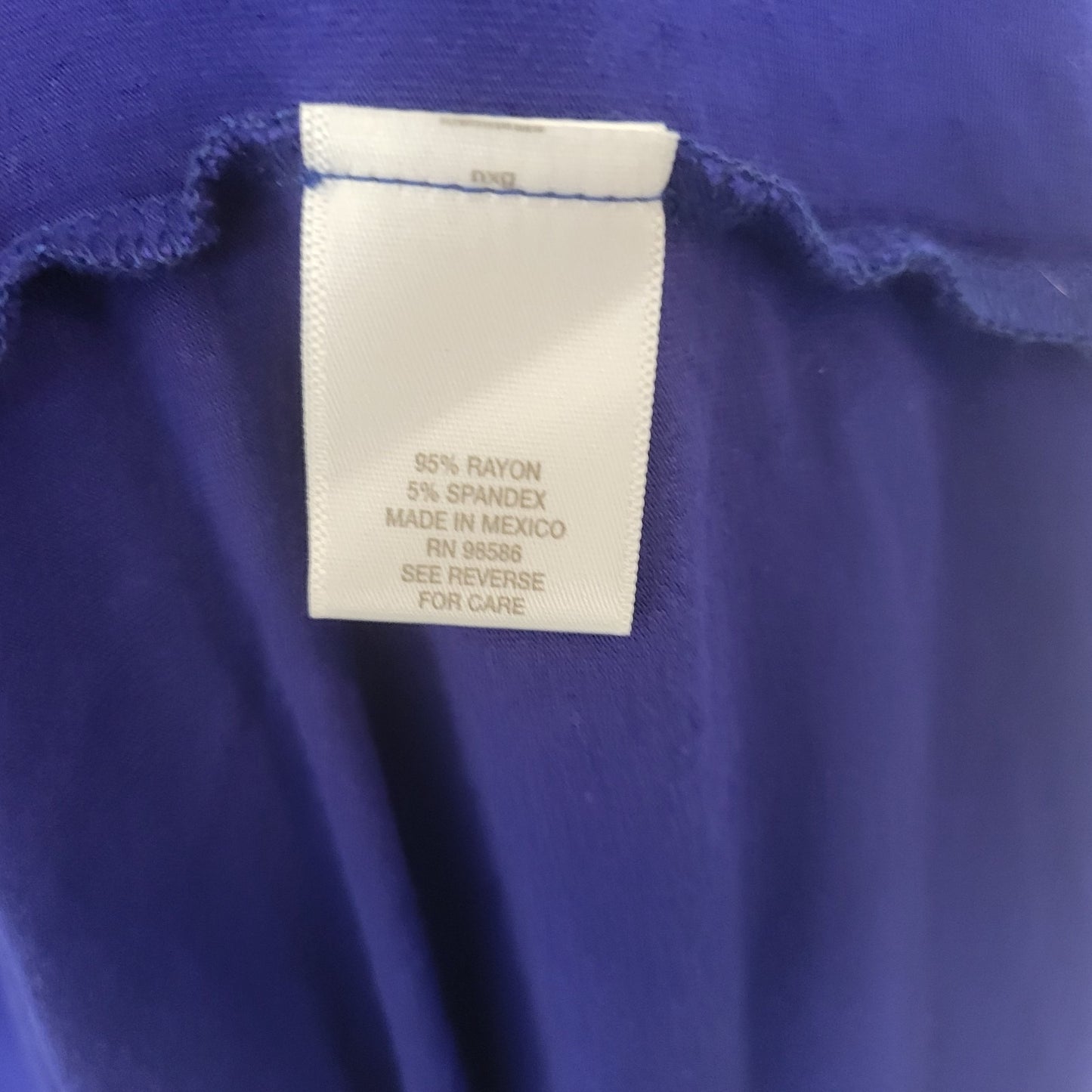 Dress Barn Womens Top 3X Plus Tank Tunic Blue Layered Rayon Spandex Casual Comfy