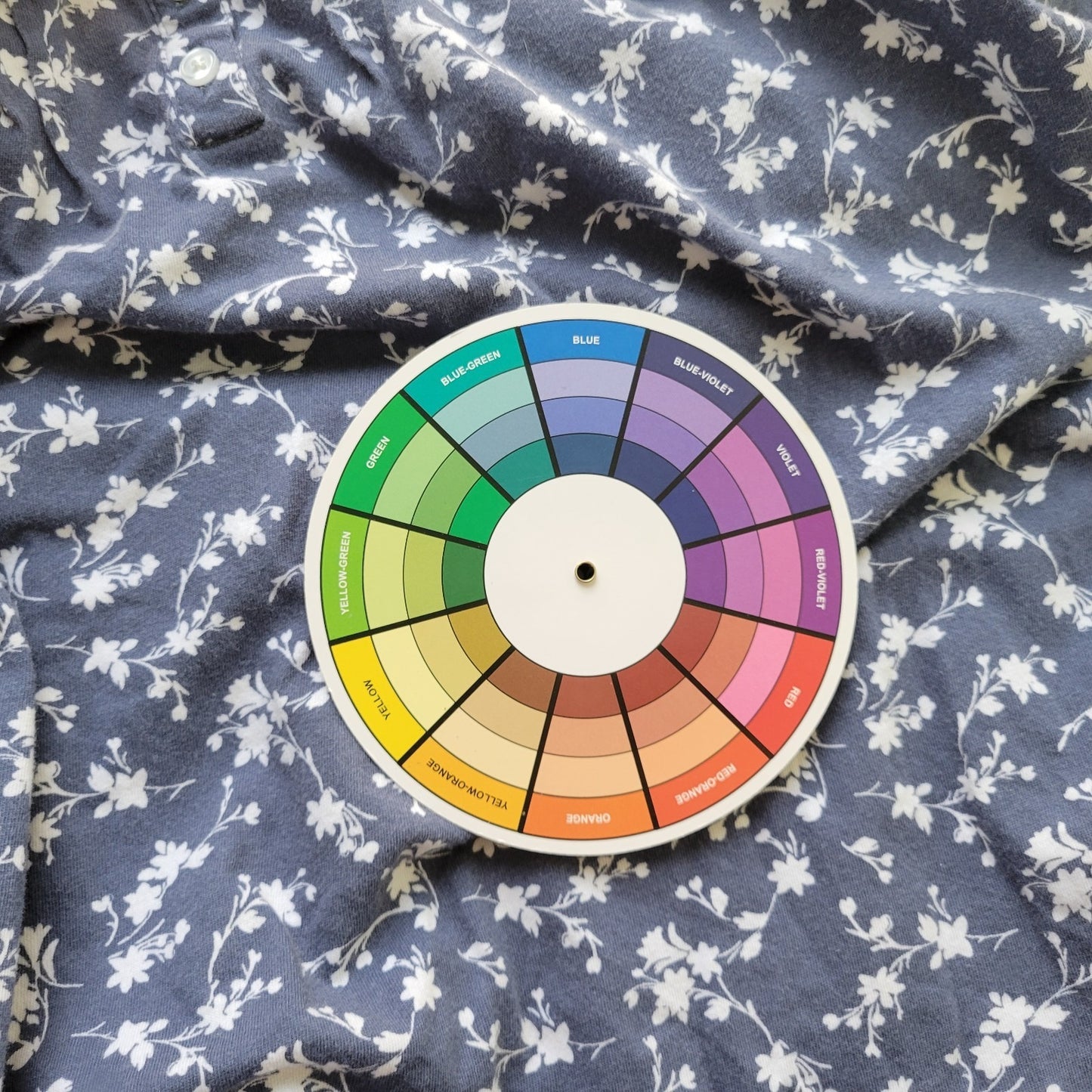 Adonna Womens Pajama Top Extra Large Blue Floral Cotton Pintucked Lightweight