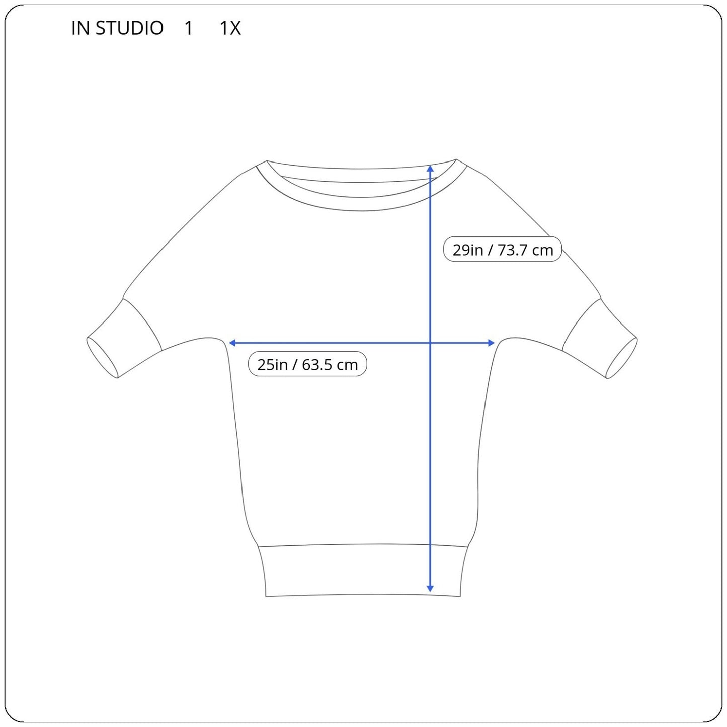 IN Studio Womens Top 1X Plus Knit Dolman Sleeve Black Silver Metallic Sparkly