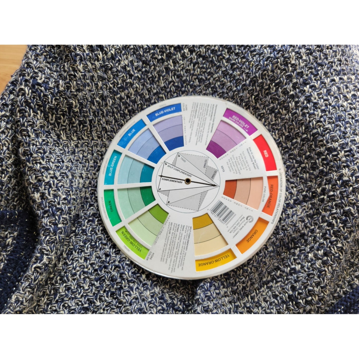 Roz Ali Womens Sweater 2X Plus Cardigan Blue Embellished Metallic Thread Chain