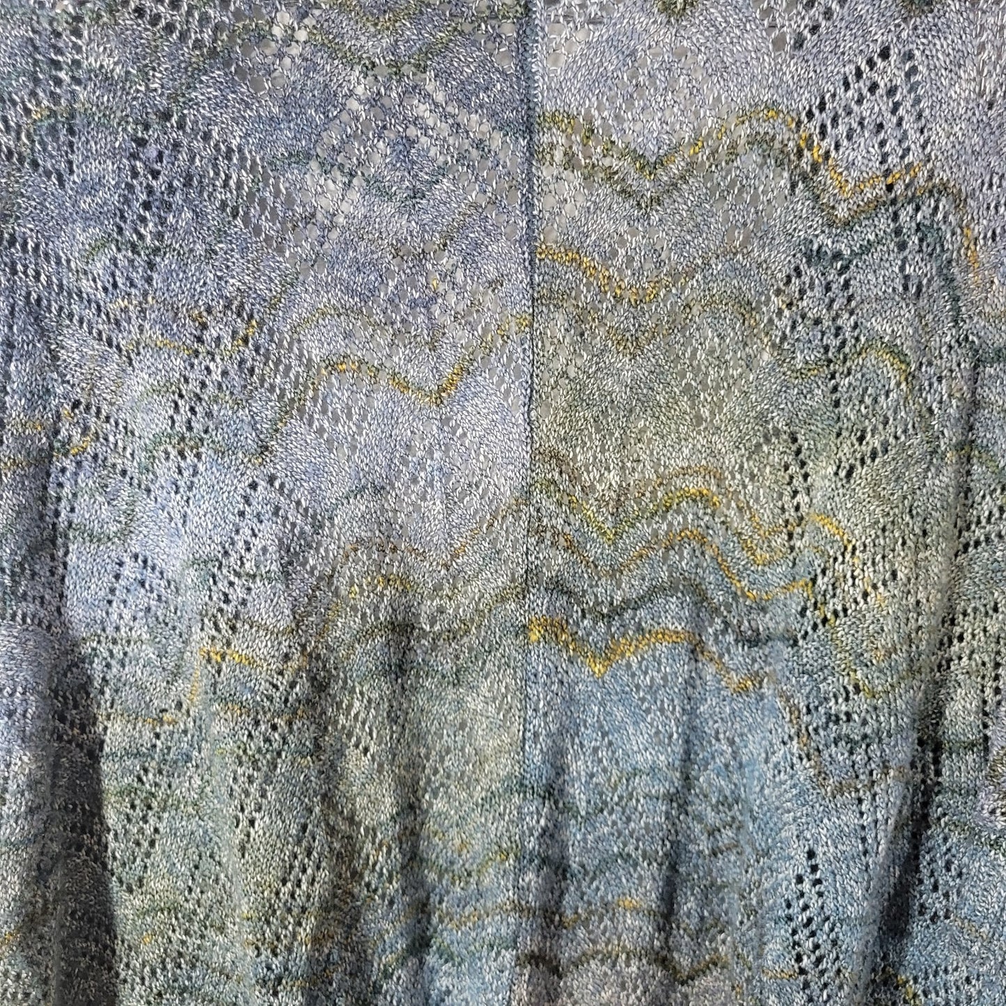 Catherines Womens Sweater 3X Plus Cardigan Open Short Sleeve Blue Cotton Blend