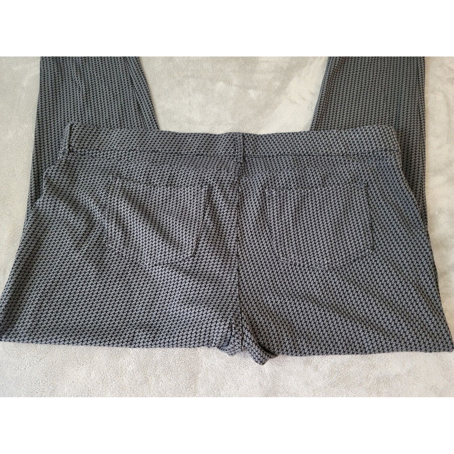 Ana Womens Pants 24W Plus Crop New Approach Gray Pinwheel Zip Fly Casual Pockets
