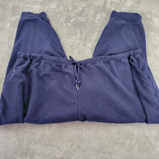 Woman Within Womens Pants 5X Plus Cropped Capri Jogger Blue Sweat Active Pockets