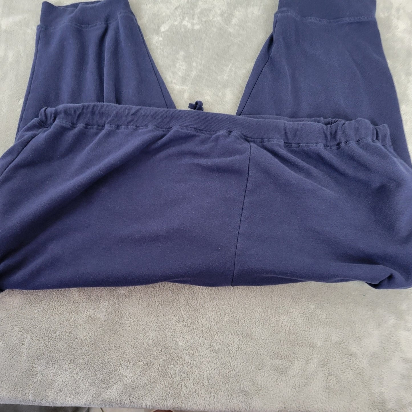 Woman Within Womens Pants 5X Plus Cropped Capri Jogger Blue Sweat Active Pockets