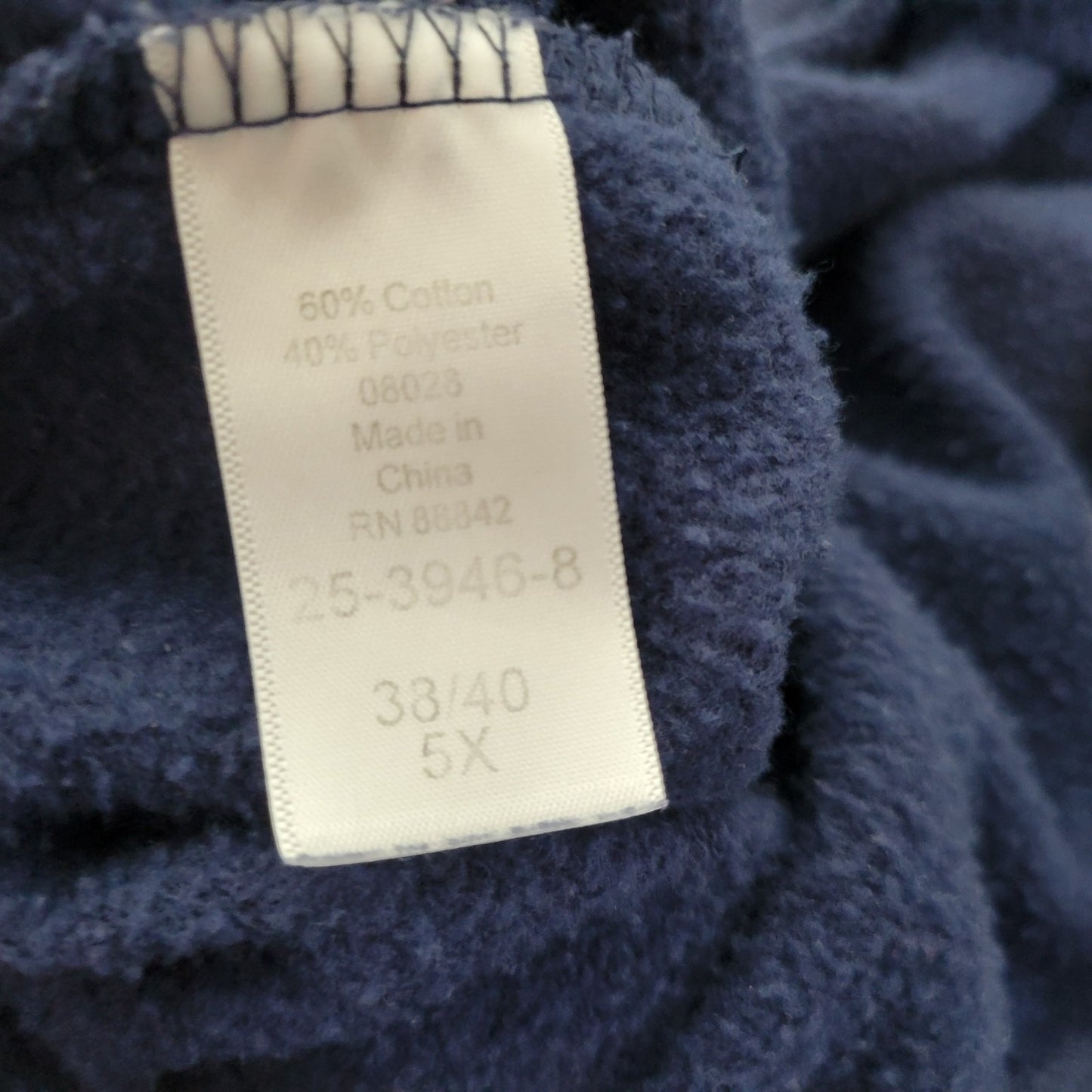 Woman Within Womens Pants 5X Plus Cropped Capri Jogger Blue Sweat Active Pockets