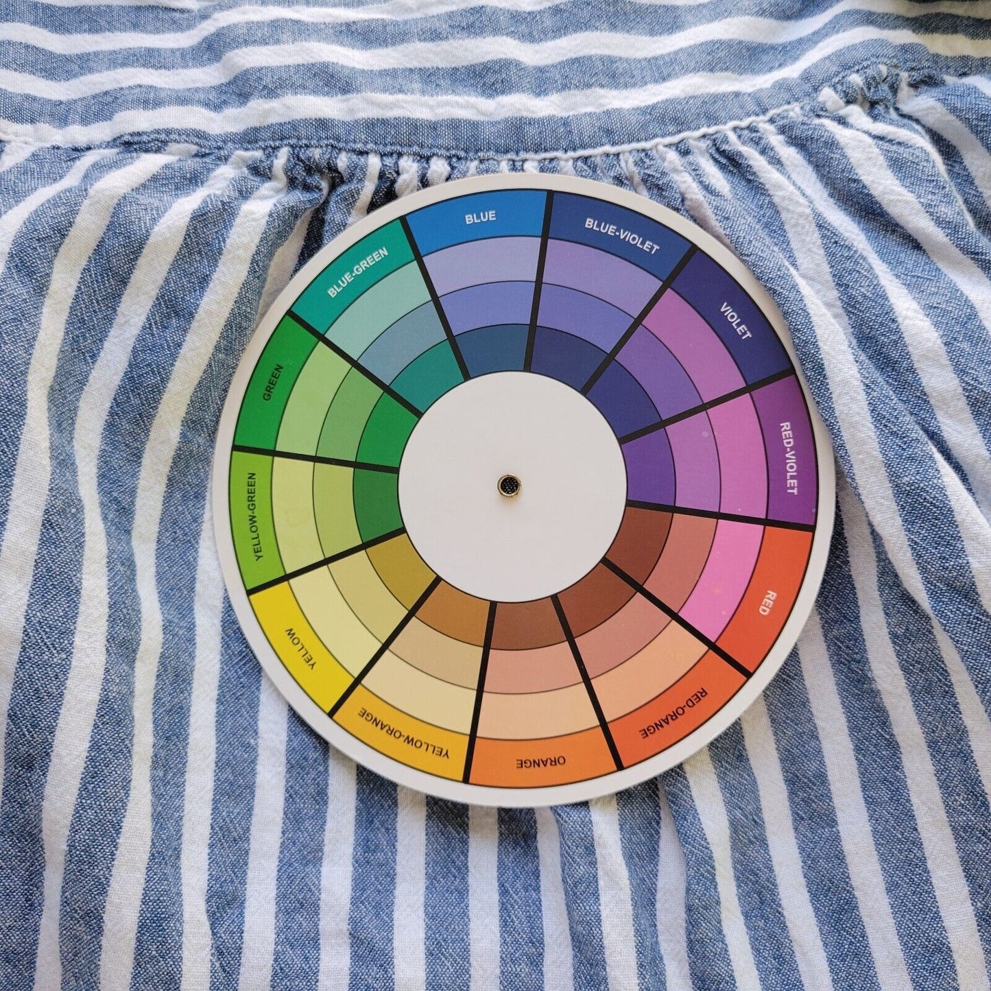 Terra Sky Womens Top 1X 16W 18W Short Sleeve Blue Stripe Linen Rayon Lightweight