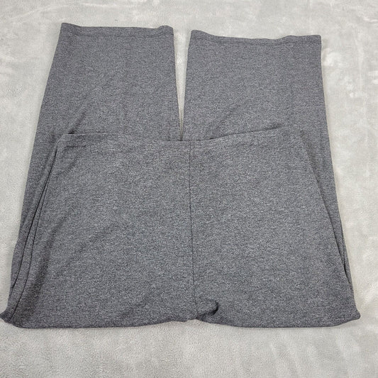 New York Co Womens Pants Extra Large XL Wide Leg Pull On Stretchy Gray Athletic