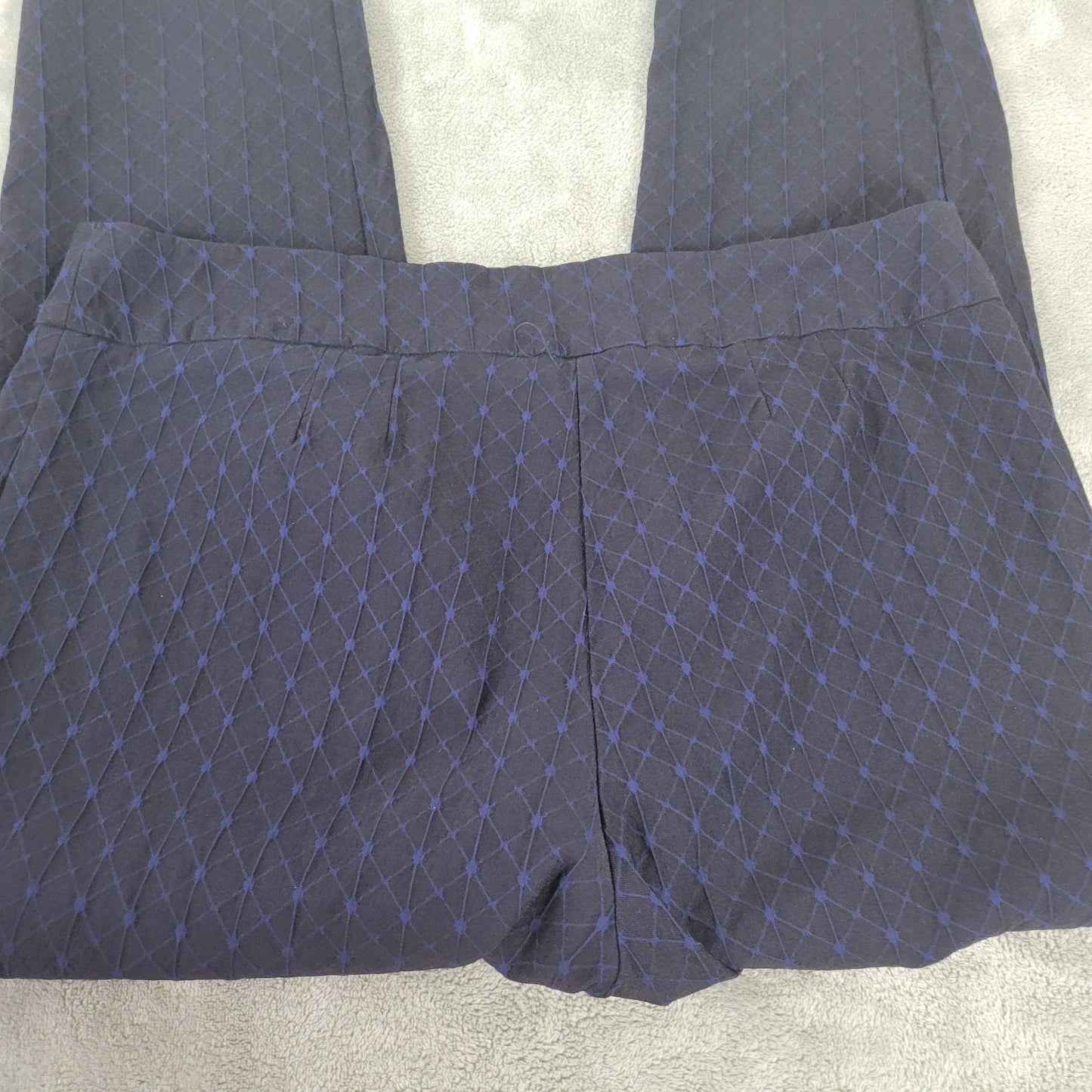 Erica Taylor Women's 2X Plus Size Pants Black Blue Geometric Cropped Pull-on