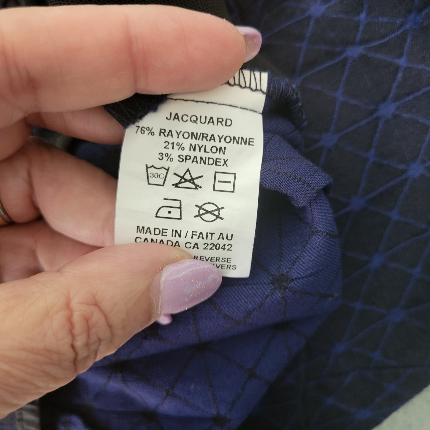 Erica Taylor Womens Pants 2X Plus Cropped Black Blue Geometric Comfy Office