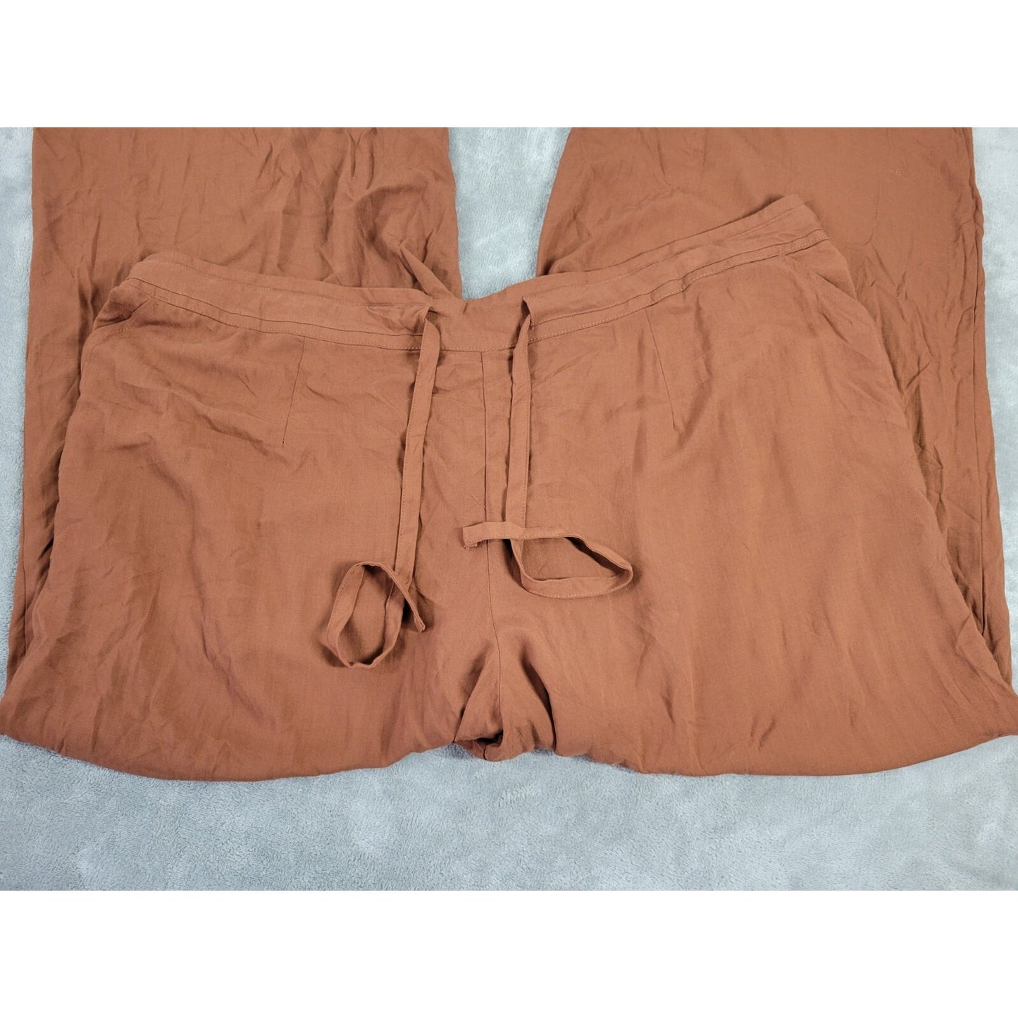 Est 1946 Womens Pants 26WP 28WP Wide Leg Loose Fitting Brown Lightweight Comfort