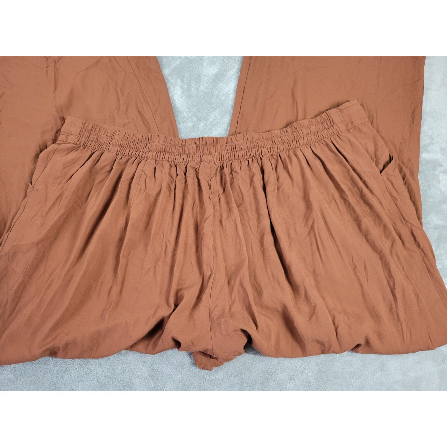 Est 1946 Womens Pants 26WP 28WP Wide Leg Loose Fitting Brown Lightweight Comfort