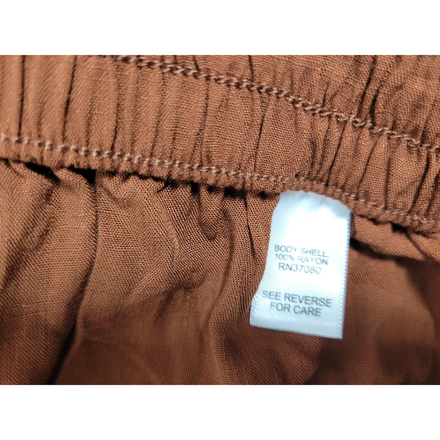 Est 1946 Womens Pants 26WP 28WP Wide Leg Loose Fitting Brown Lightweight Comfort