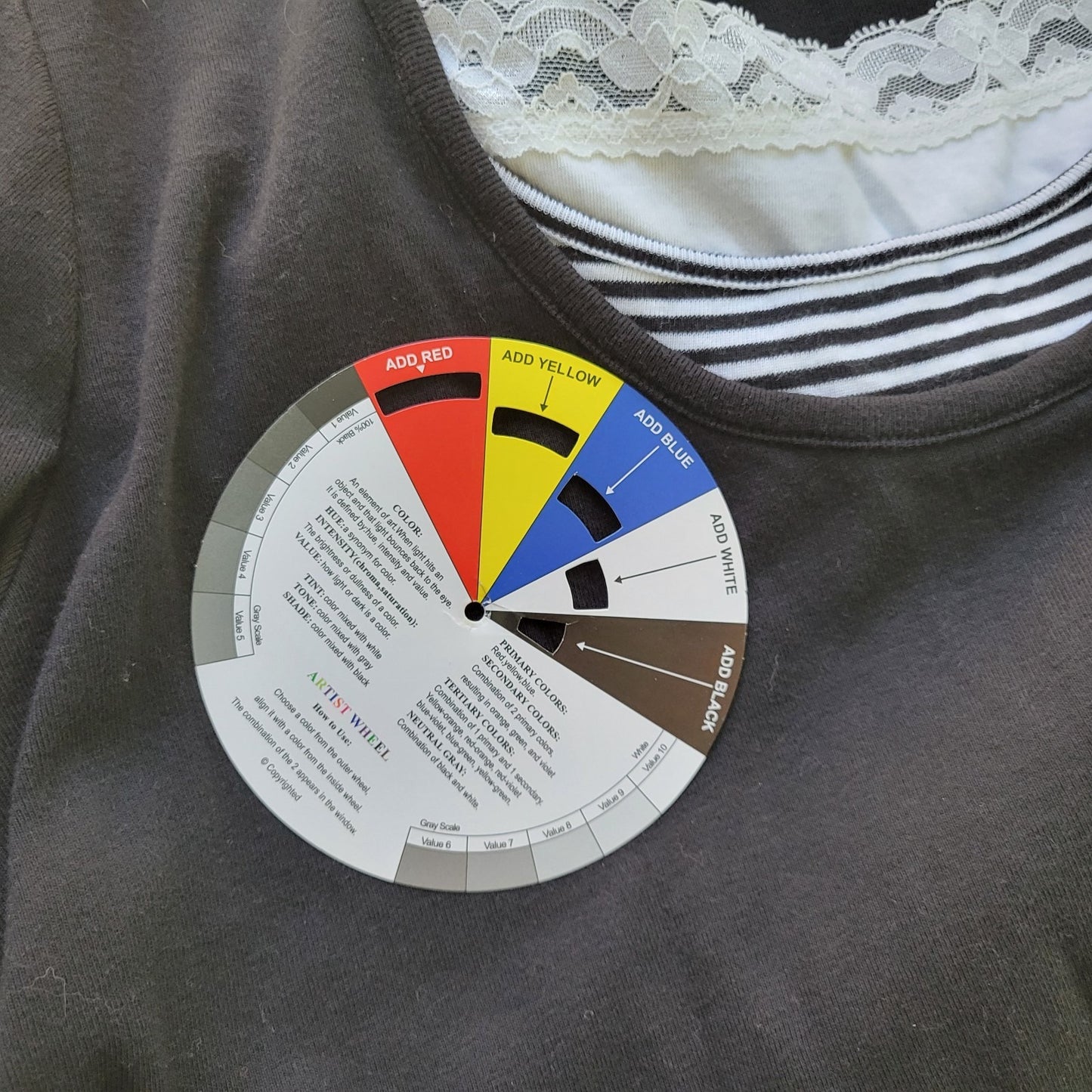 CJ Banks Womens Top 1X Plus 3/4 Sleeve Black Square Neck Cotton Lace Trim Comfy