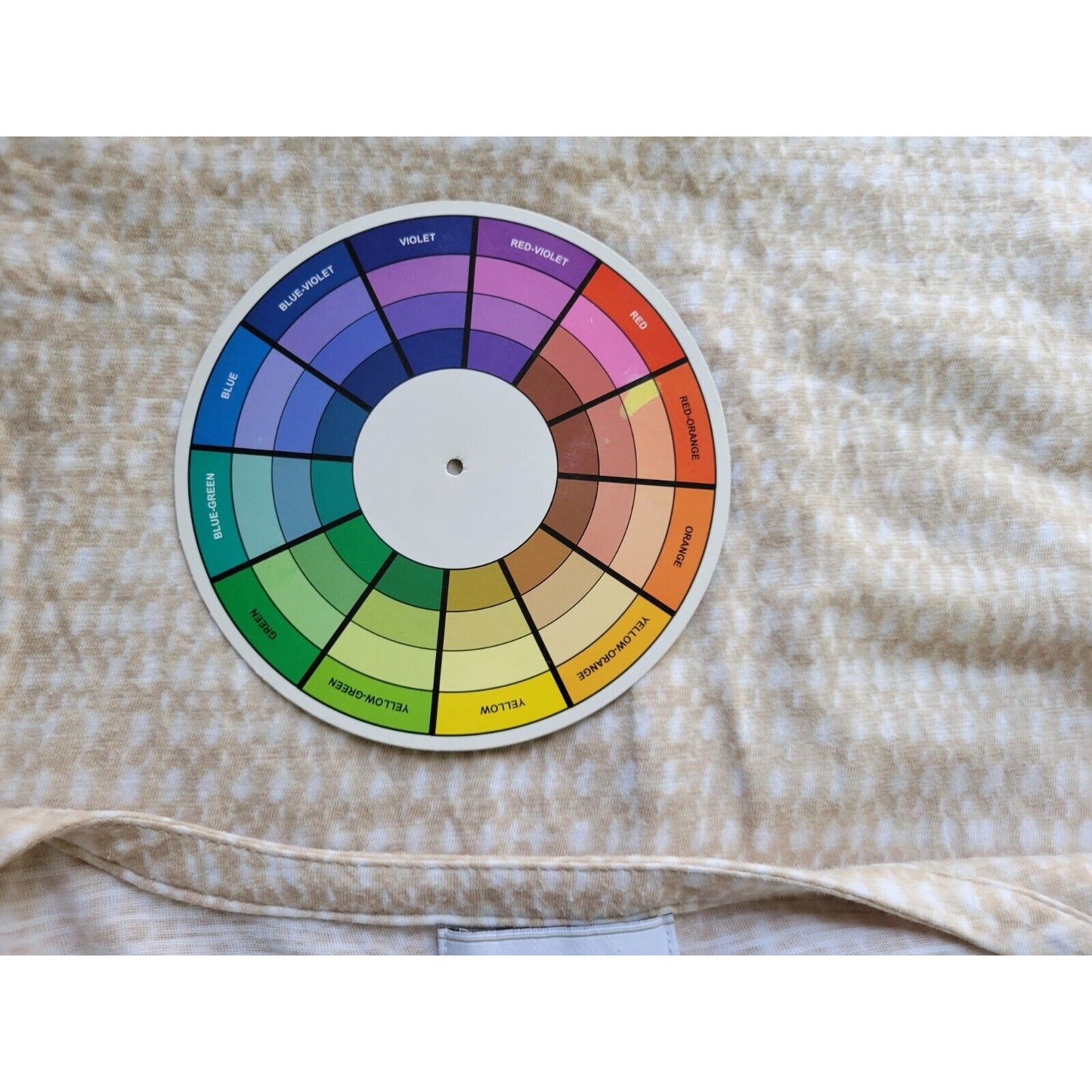 Liz Claiborne Women Top XXL Plus Cap Sleeve Beige Geometric Casual Stretch VNeck