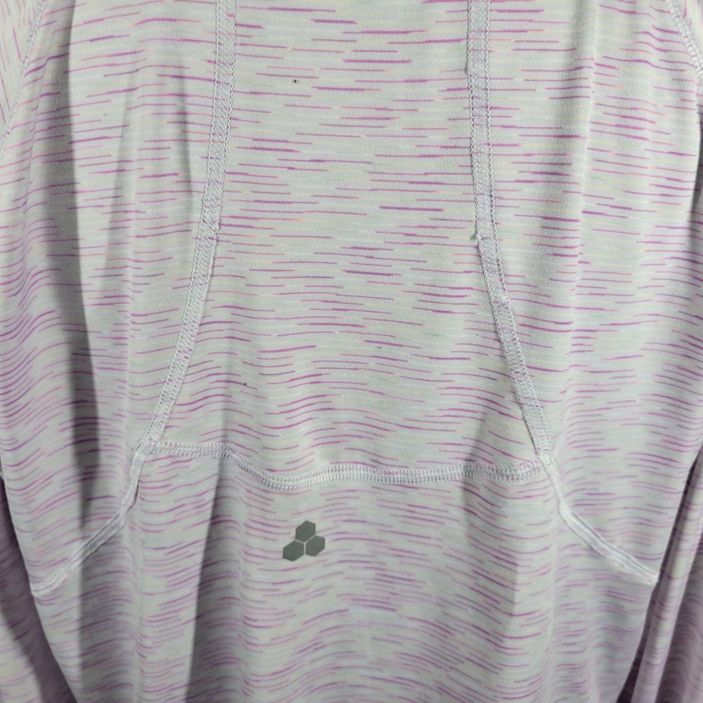 Tek Gear Workout Womens Top XL Tee Purple Heather Lightweight Poly Blend Active