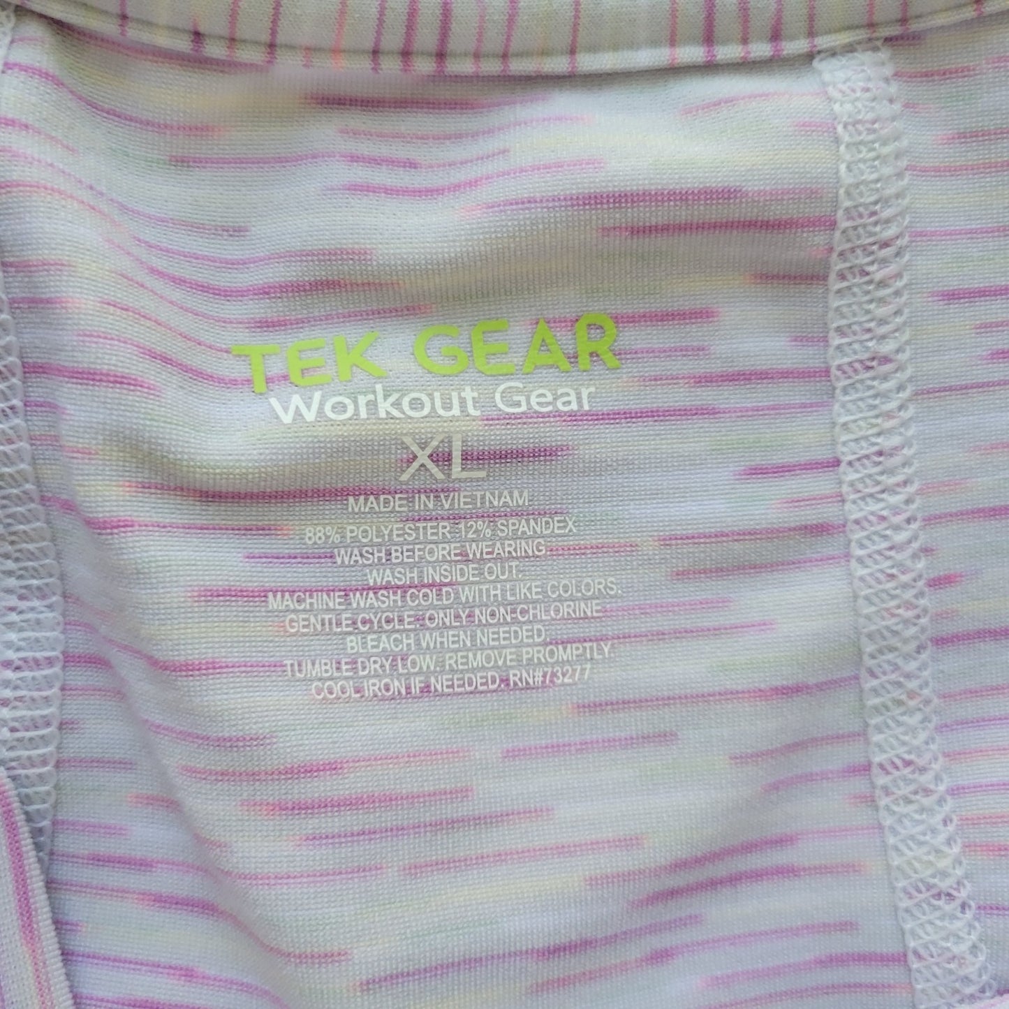 Tek Gear Workout Womens Top XL Tee Purple Heather Lightweight Poly Blend Active