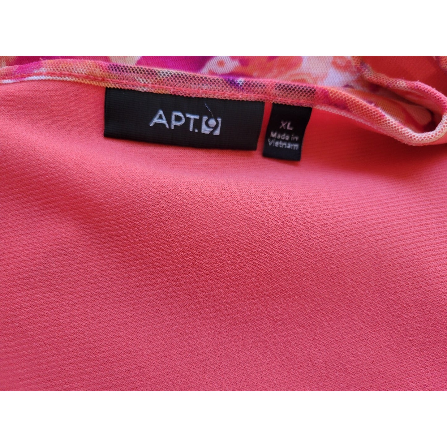 Apt 9 Womens Top Extra Large Flutter Sleeve Mesh Tiered Layered Casual Pink