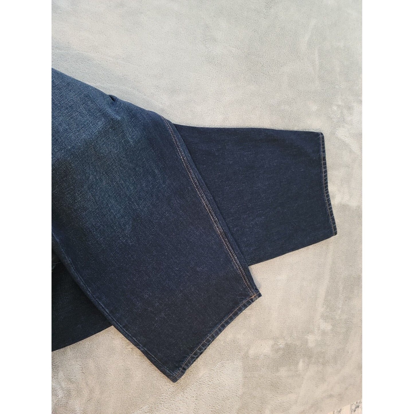 Old Navy Slouchy Womens Jeans 24 Plus Straight Leg Crop Slim Pockets Dark Secret