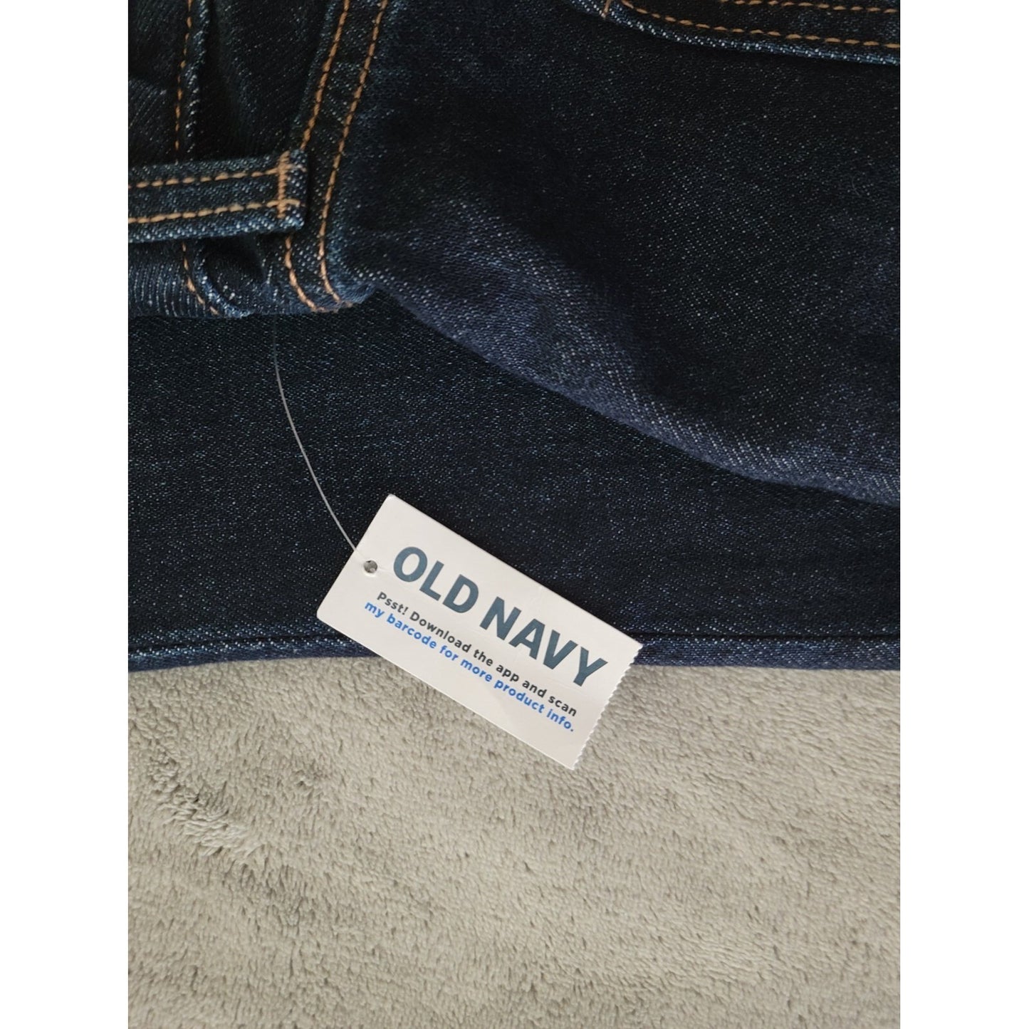 Old Navy Slouchy Womens Jeans 24 Plus Straight Leg Crop Slim Pockets Dark Secret