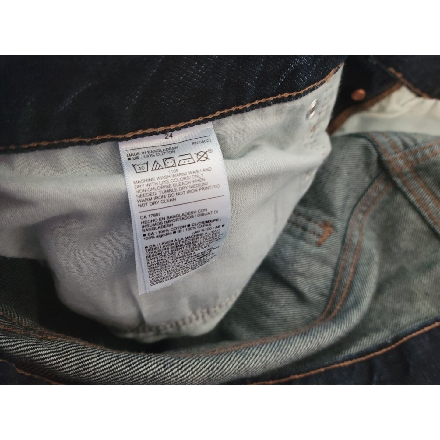 Old Navy Slouchy Womens Jeans 24 Plus Straight Leg Crop Slim Pockets Dark Secret