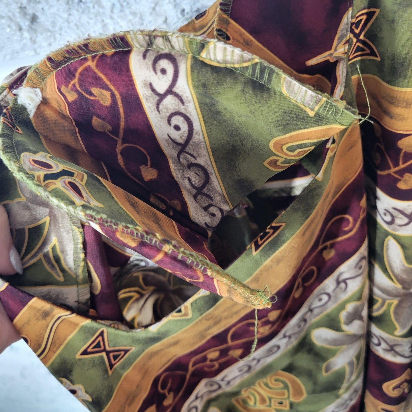 Sag Harbor Women's 26W Plus Size Dress Brown Geometric Square Neck GEO179E