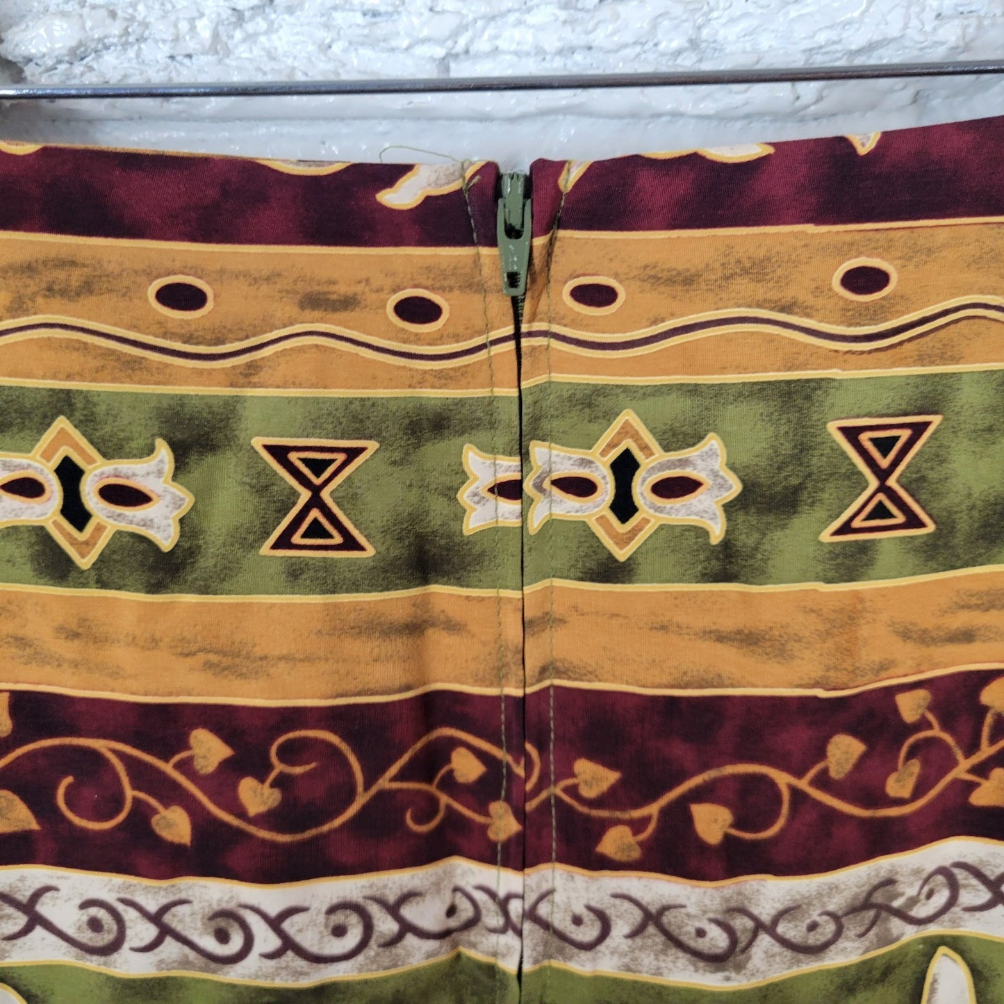 Sag Harbor Women's 26W Plus Size Dress Brown Geometric Square Neck GEO179E