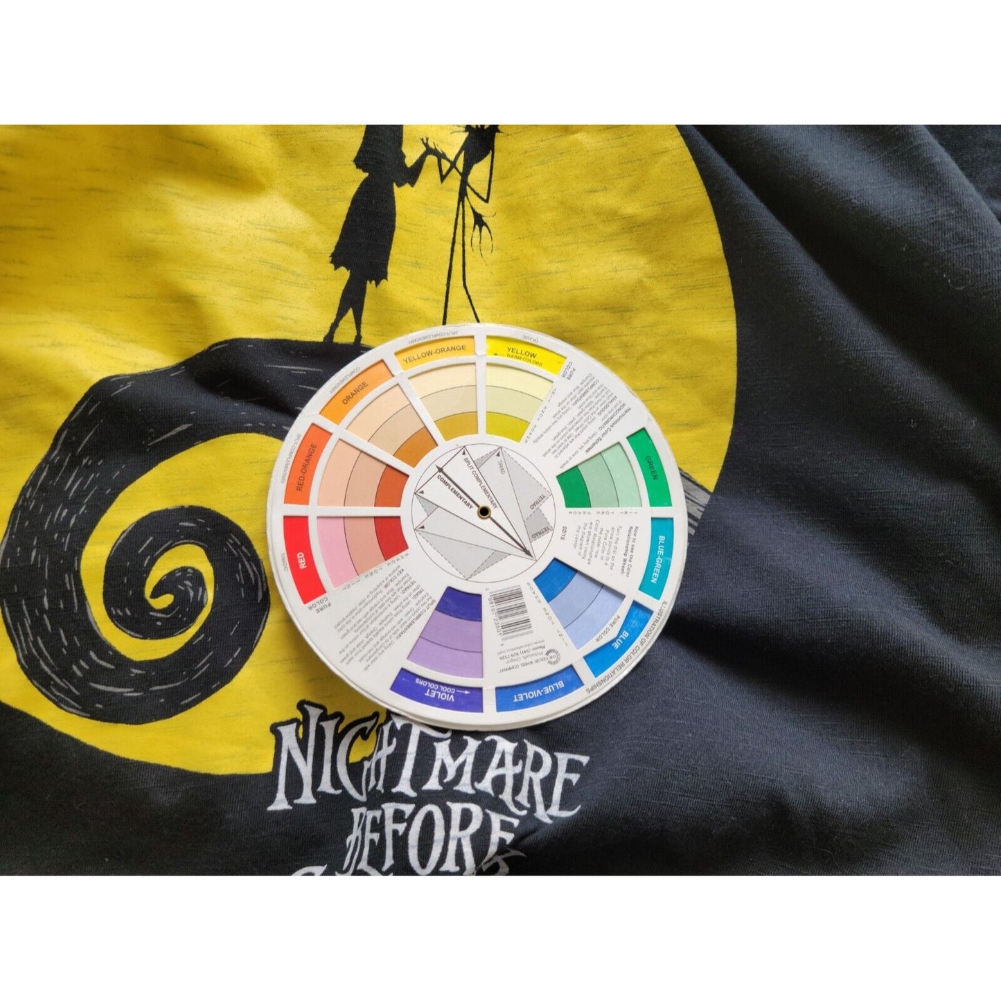 Christmas Disney Nightmare Before 3XL Plus Black Tee Crop Short Sleeve Pull On