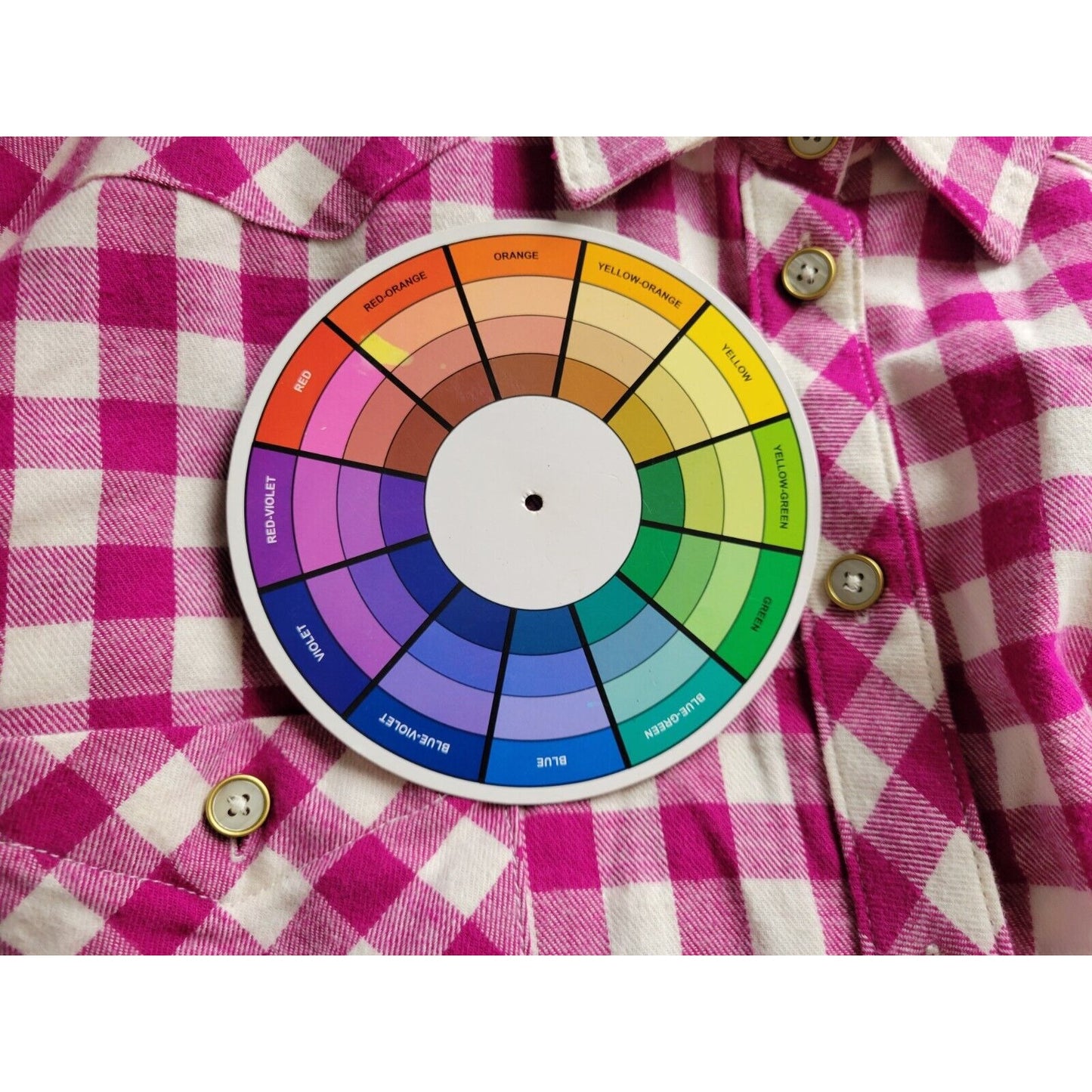 Bit Bridle Womens Top 2X Long Sleeve Purple Plaid Pockets Casual Cotton Collar