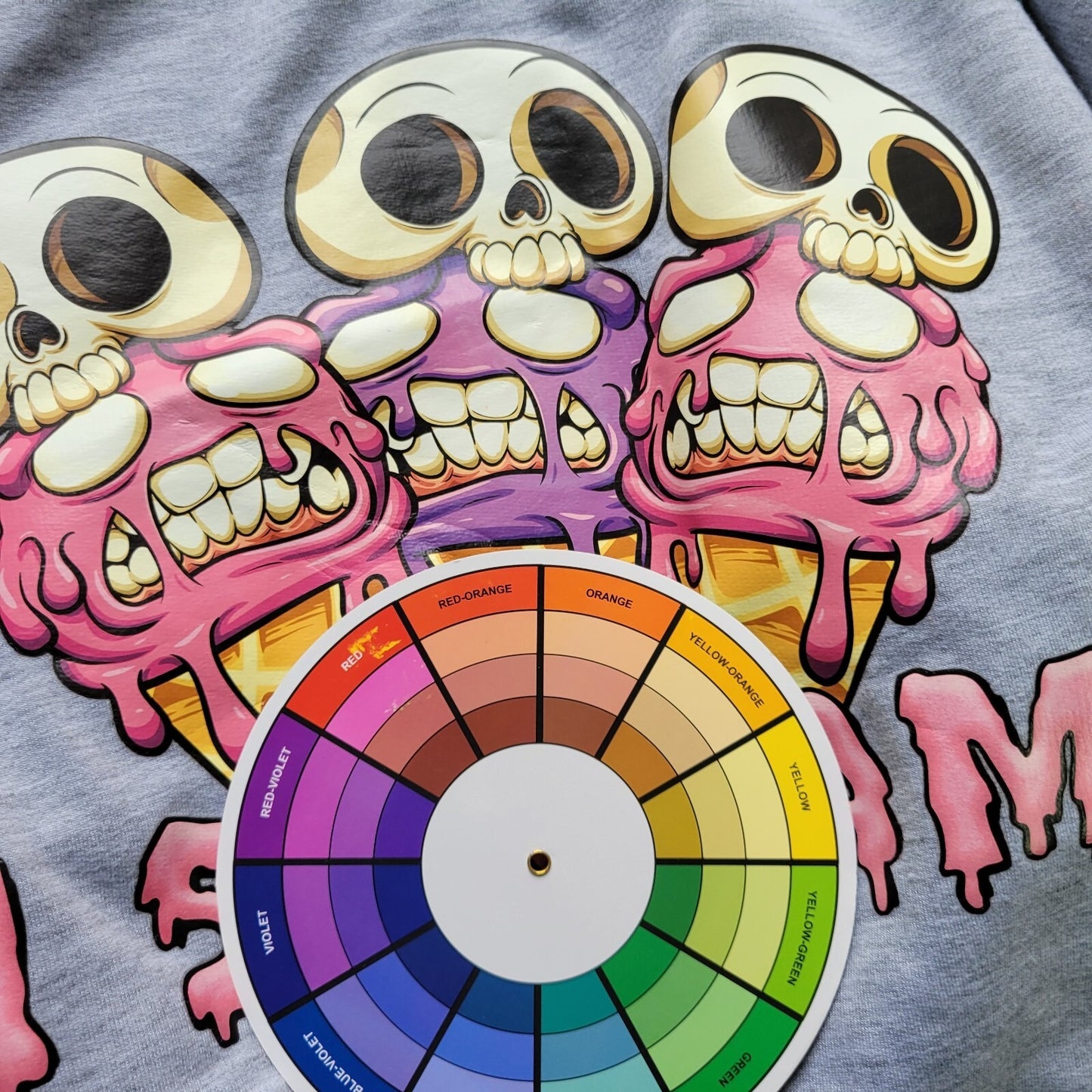 Shein Curve Womens Sweatshirt 2XL Plus I Scream for Ice Cream Skull Activewear