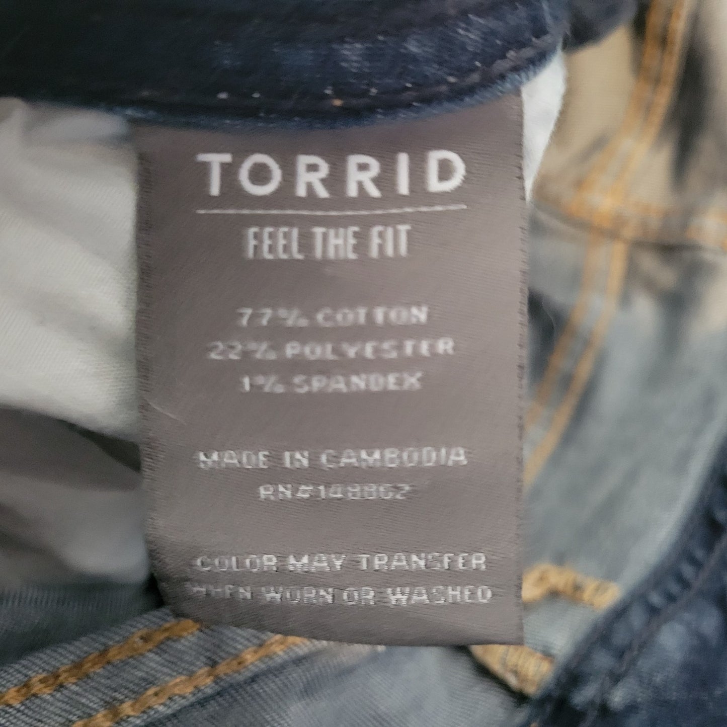 Torrid Womens Jeans 26XS 26WP Luxe Slim Boot Cut Dark Blue Denim Zip Fly Comfort