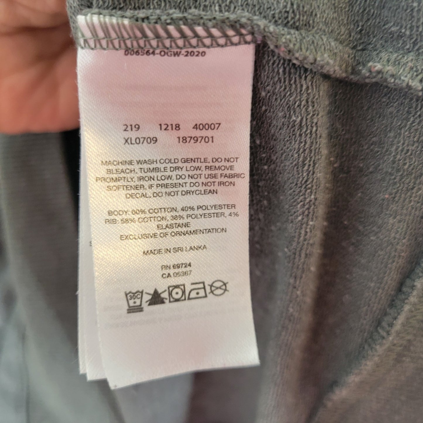 Columbia Women Top Extra Large XL Sweatshirt Gray Live the Journey Raglan Sleeve