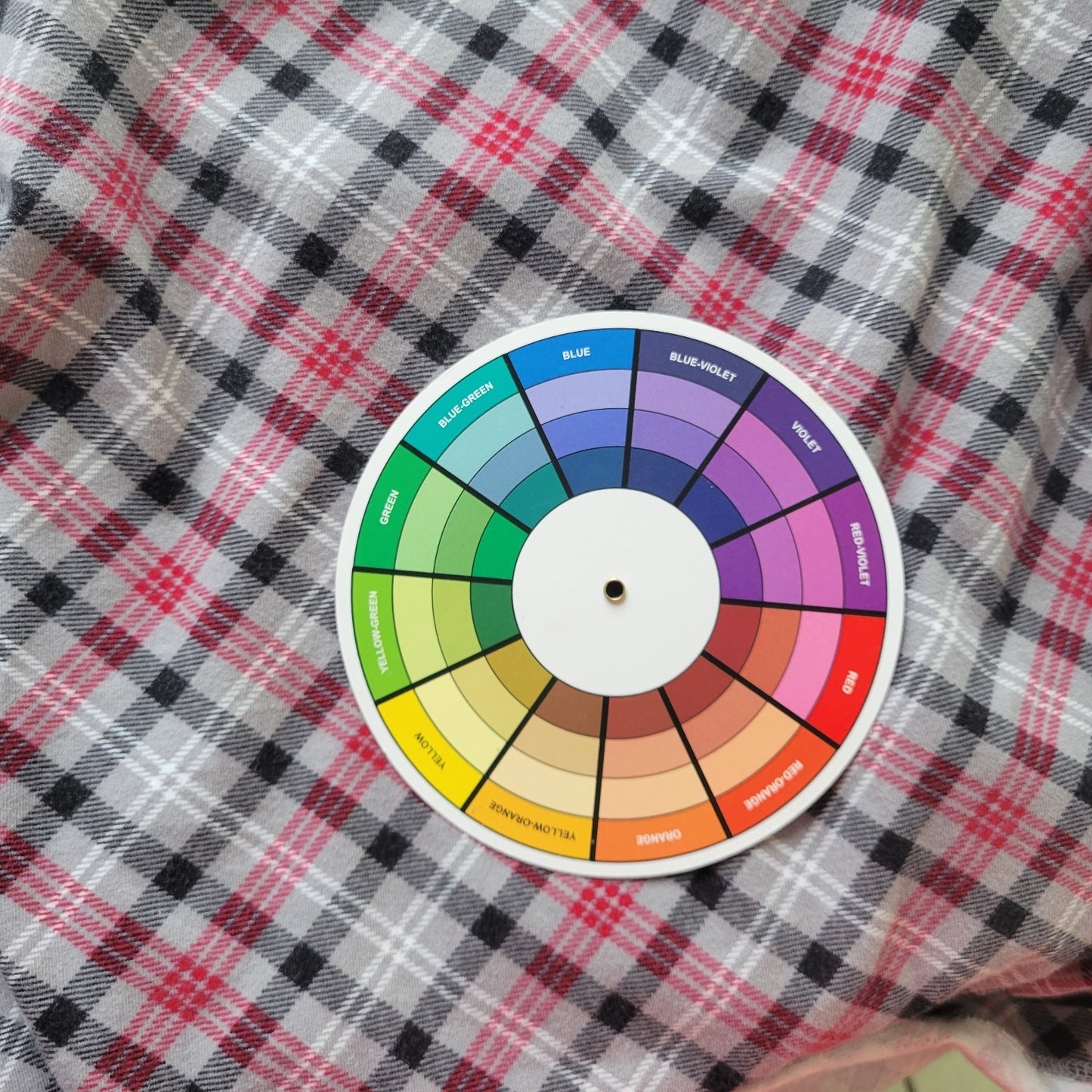 Catherines Womens Top 1X Plus 3/4 Sleeve Gray Red Plaid Casual Cotton Blend