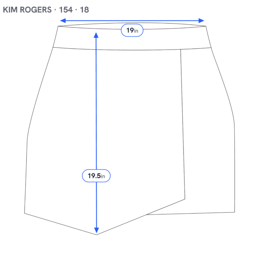 Kim Rogers 18 Blue Skort Elastic Waist Pull On Stretch Casual Travel BLU109E