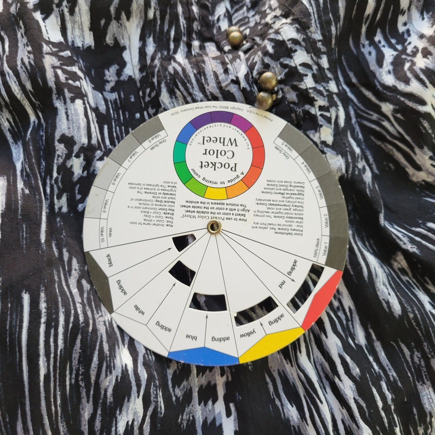 Avenue Women Top 26 28 Plus Long Sleeve Black Watercolor Lace Trim Rayon Button