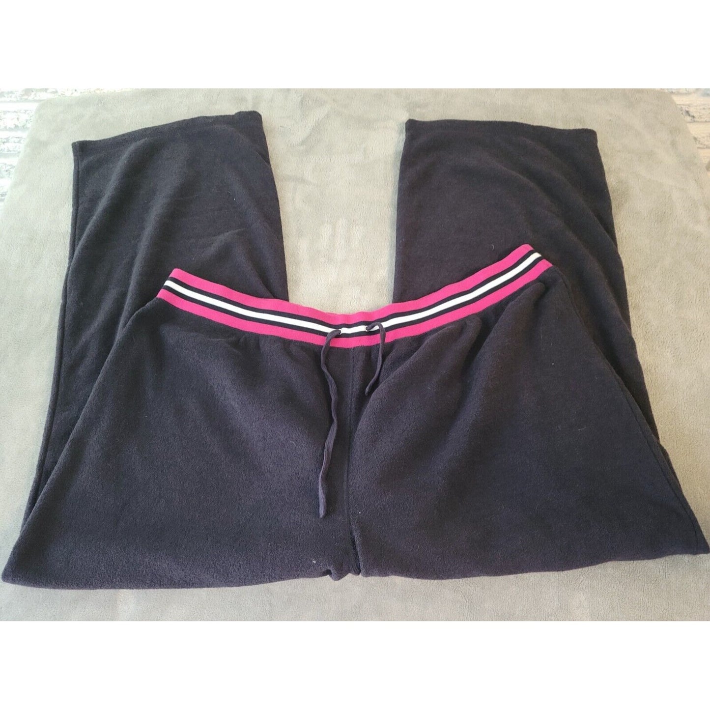 Cato Womens Sweatpants 26W 28W Pull On Blue Polyester Elastic Waist Drawstring