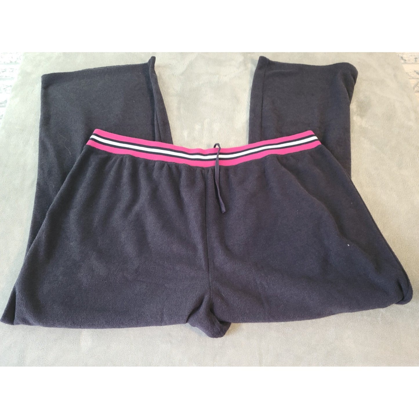 Cato Womens Sweatpants 26W 28W Pull On Blue Polyester Elastic Waist Drawstring