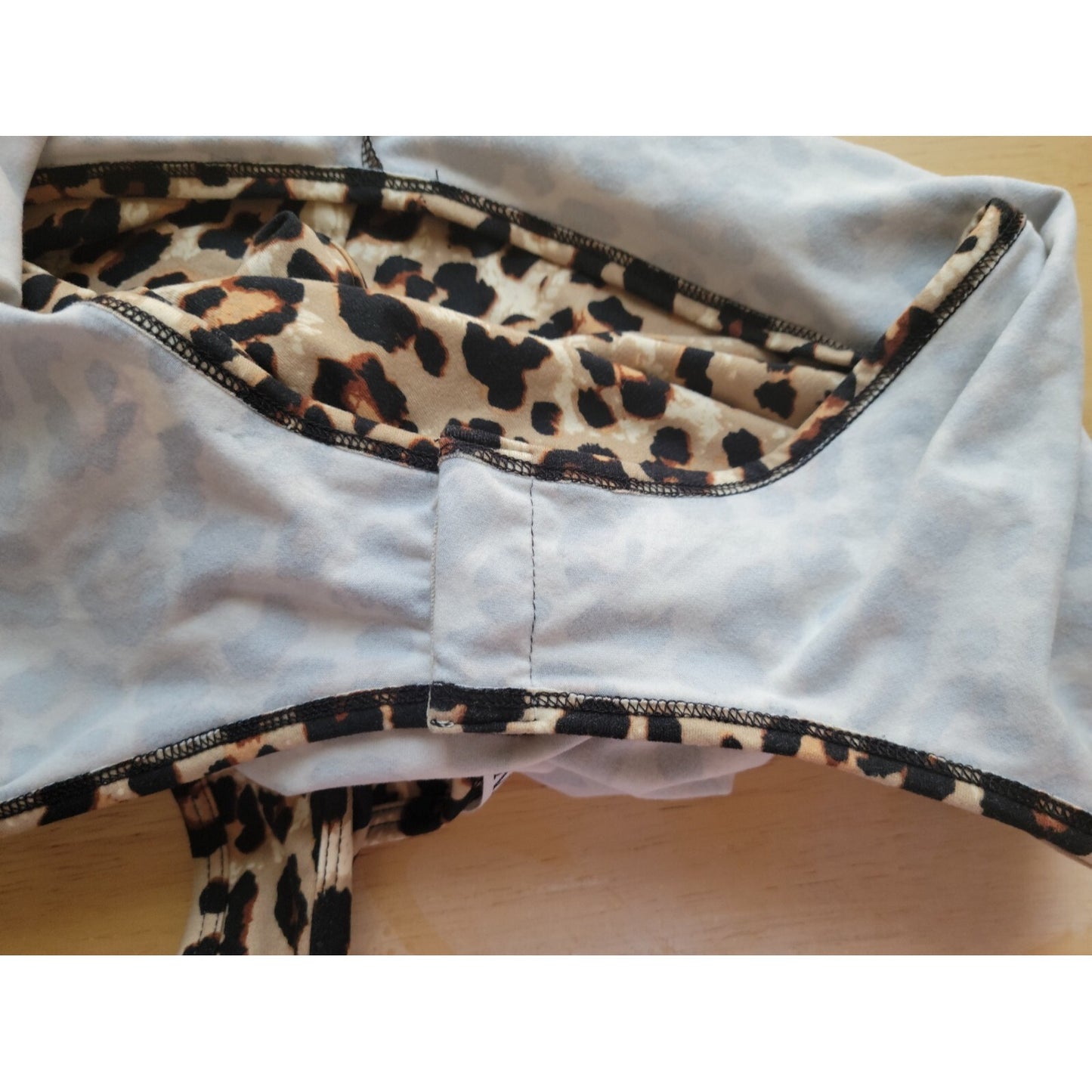 Zenana Womens Bodysuit XL Sleeveless Tan Animal Print Racerback Comfy Poly Blend