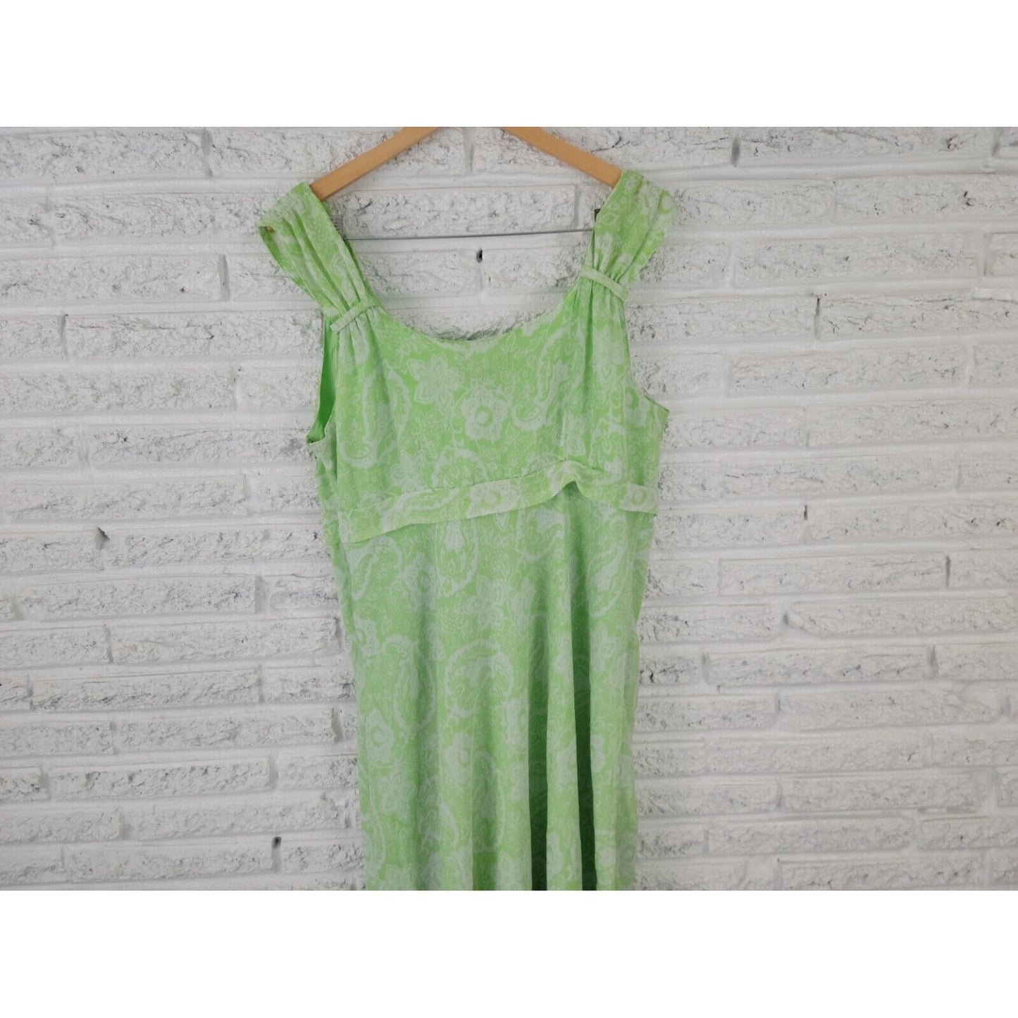 George Women Dress 1X Plus Tank Shift Sleeveless Lined Sheer Green Floral Casual