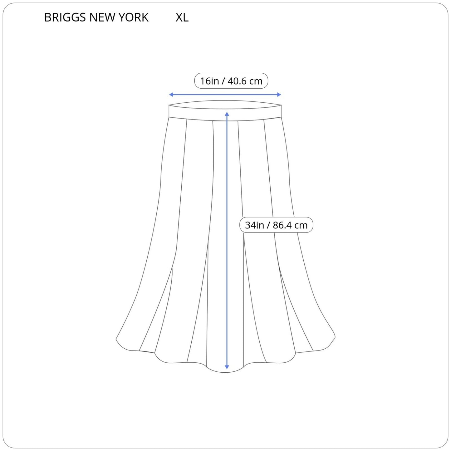 Briggs New York Womens Skirt Extra Large XL Long Black Lightweight Travel Knit