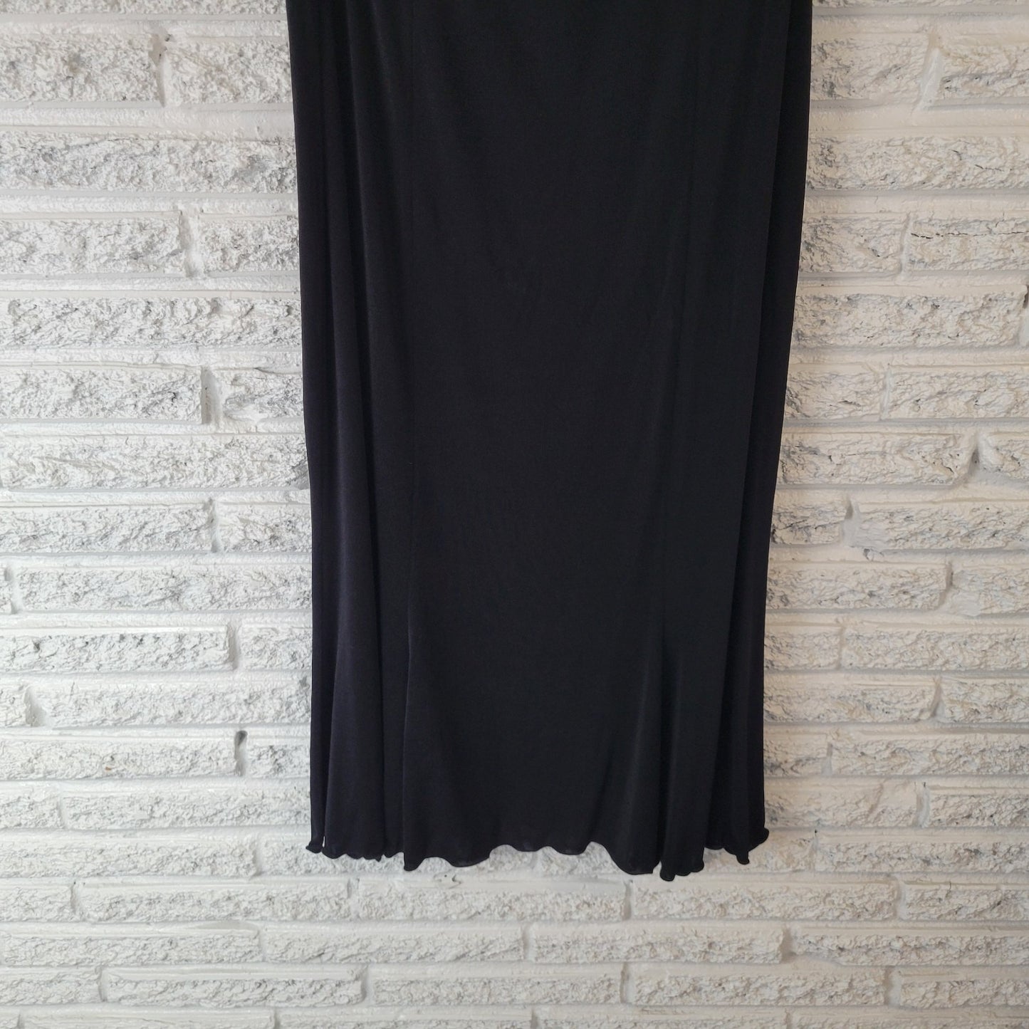 Briggs New York Womens Skirt Extra Large XL Long Black Lightweight Travel Knit