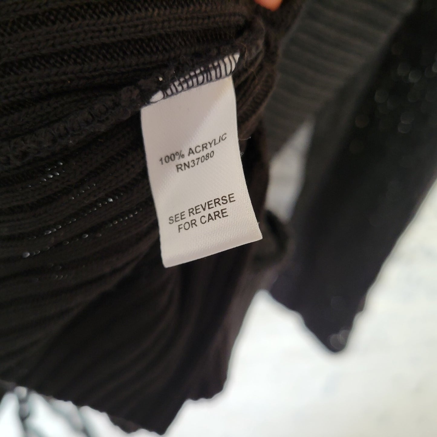 Cato Women Sweater 22 24 Plus Cardigan Open Black Long Sleeve Tie Open Knit Soft