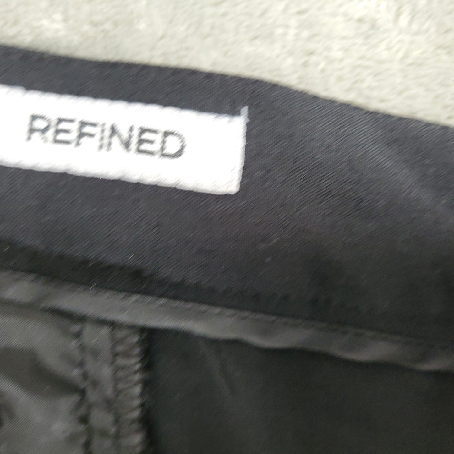 Catherines Refined Womens Pants 1X Plus Cropped Pull On Black Poly Blend Comfy