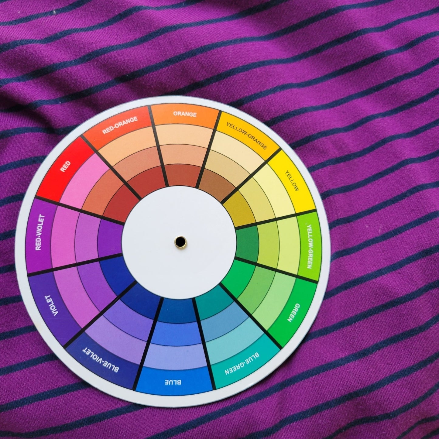 Riders by Lee Womens Top 3X Plus Tee 3/4 Sleeve Purple Stripe Poly Blend Comfy