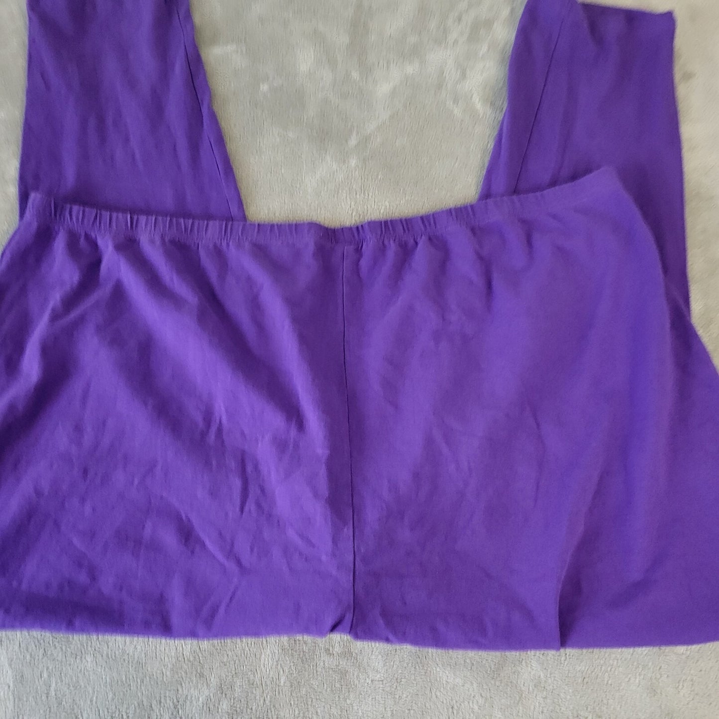 Woman Within Womens Pants 6X Plus Pull On Purple Comfort Waist Cotton Blend