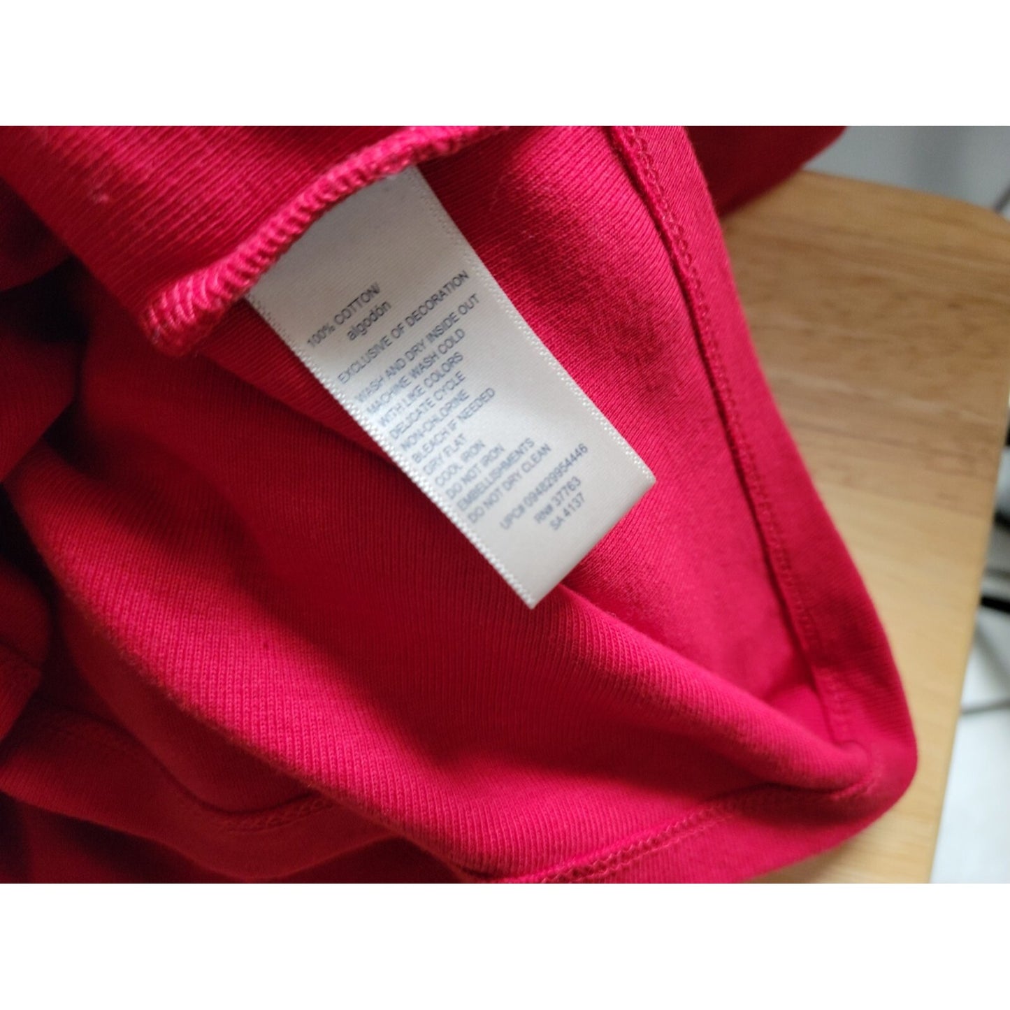 Rafaella Womens Top XXL Plus Tee Short Sleeve Knit Cotton Beads Red Boat Neck