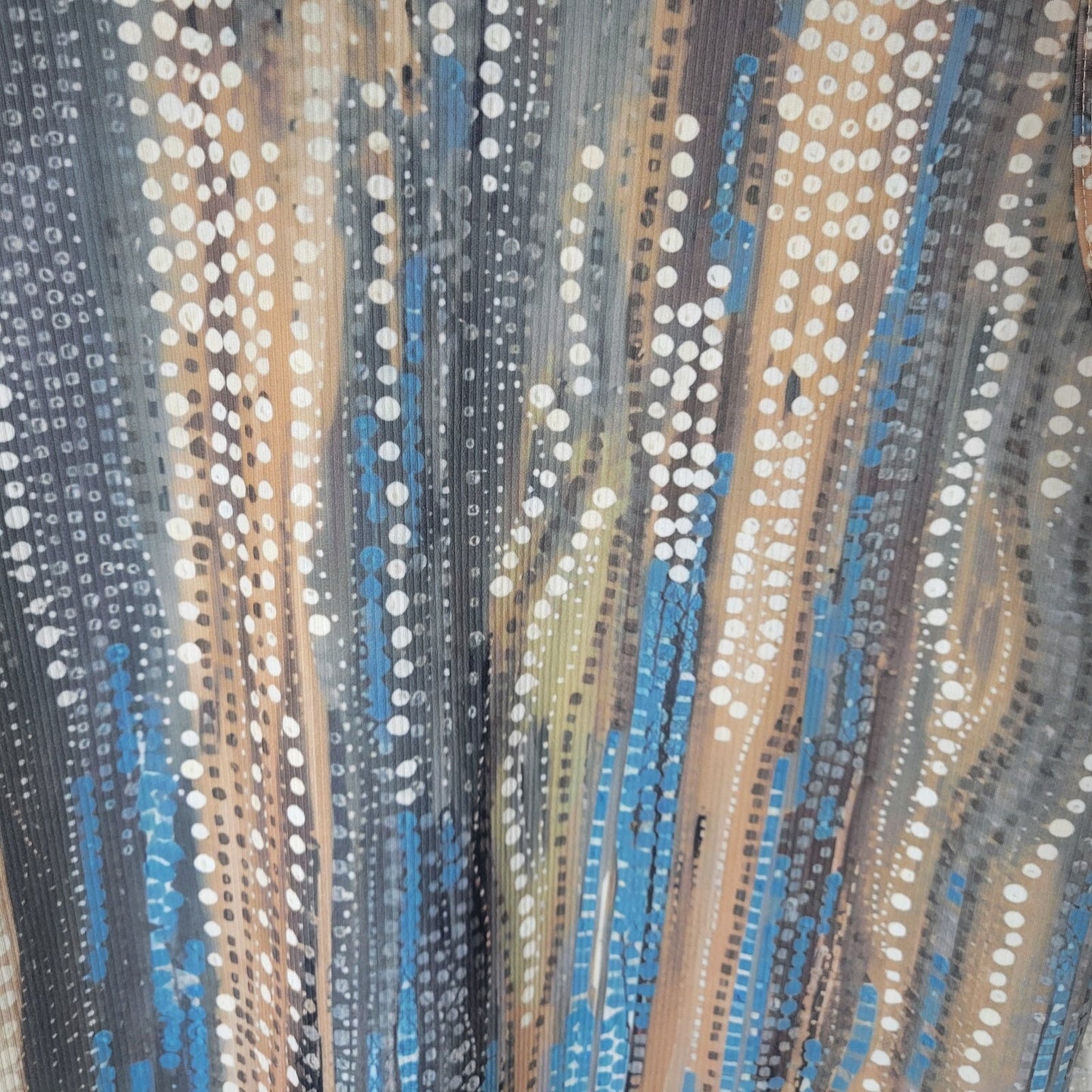 Women Top Extra Large XL Tank Sleeveless Blue Geometric Lightweight Cotton Blend