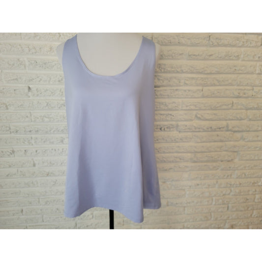 Pure Jill Womens Top Extra Large XL Tank Blue Racerback Stretchy Activewear